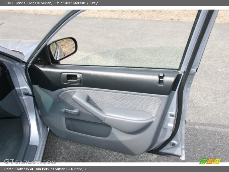 Satin Silver Metallic / Gray 2003 Honda Civic DX Sedan