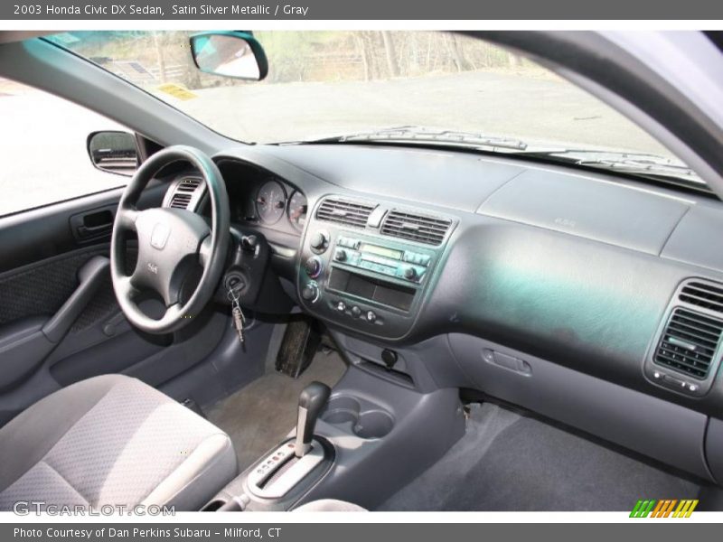 Satin Silver Metallic / Gray 2003 Honda Civic DX Sedan