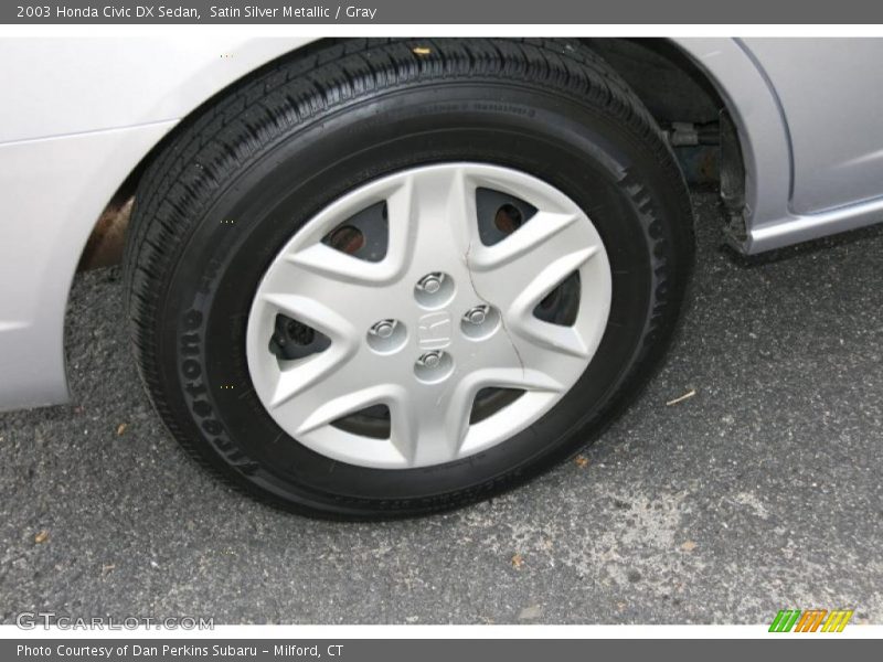 Satin Silver Metallic / Gray 2003 Honda Civic DX Sedan