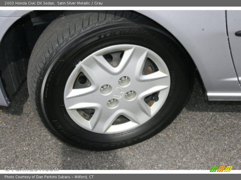 Satin Silver Metallic / Gray 2003 Honda Civic DX Sedan