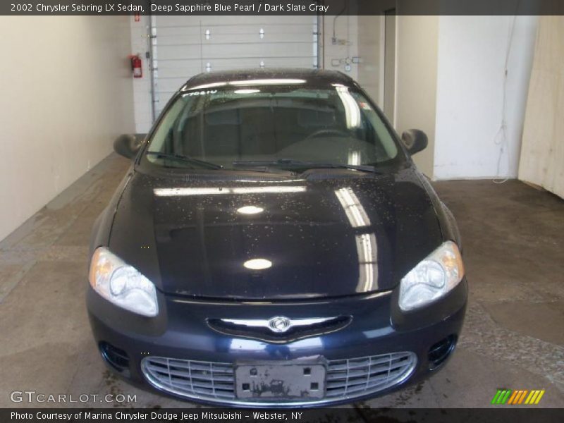 Deep Sapphire Blue Pearl / Dark Slate Gray 2002 Chrysler Sebring LX Sedan