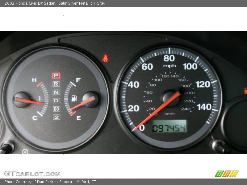 Satin Silver Metallic / Gray 2003 Honda Civic DX Sedan