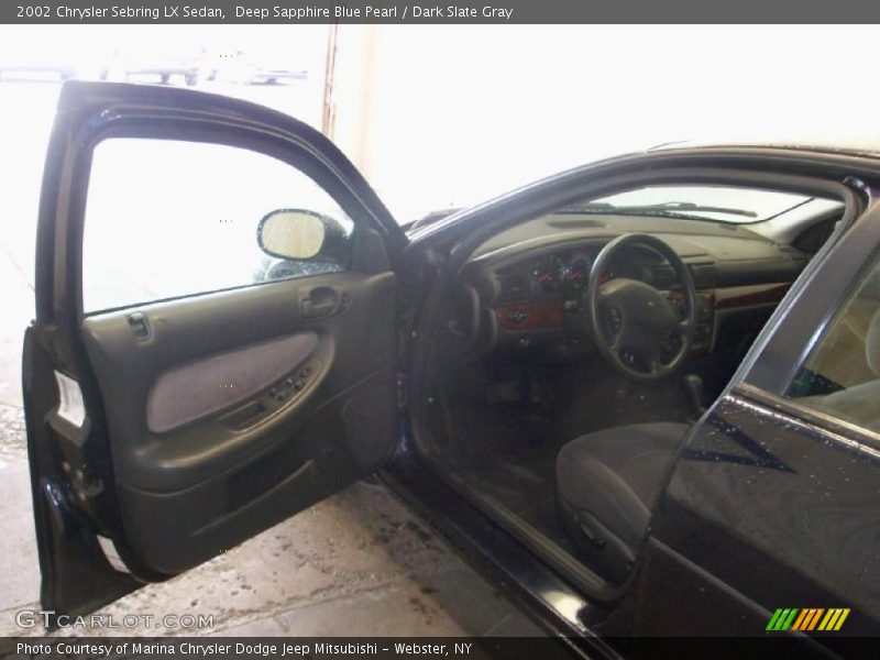 Deep Sapphire Blue Pearl / Dark Slate Gray 2002 Chrysler Sebring LX Sedan