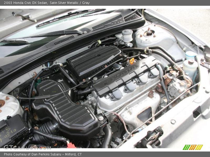 Satin Silver Metallic / Gray 2003 Honda Civic DX Sedan