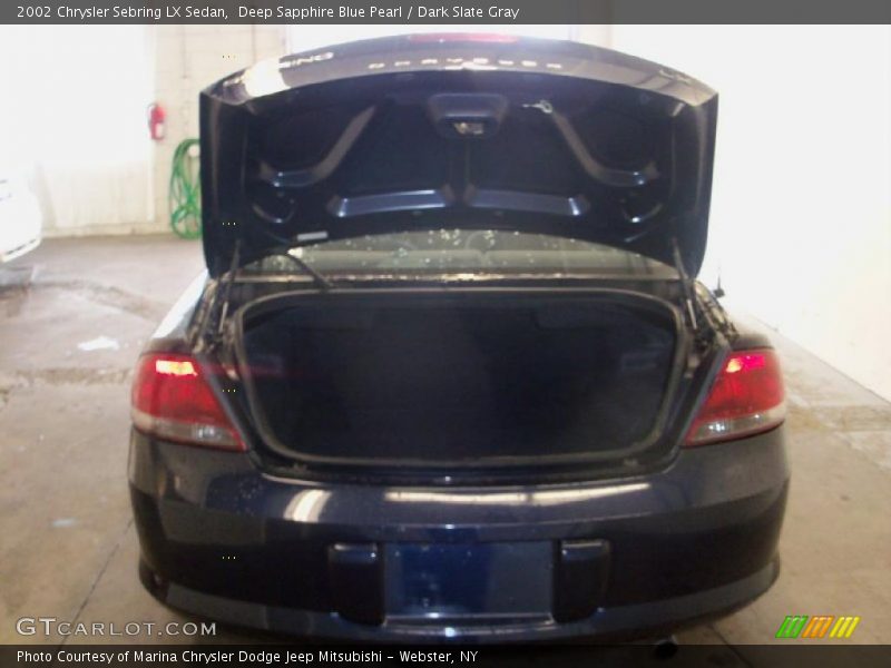 Deep Sapphire Blue Pearl / Dark Slate Gray 2002 Chrysler Sebring LX Sedan