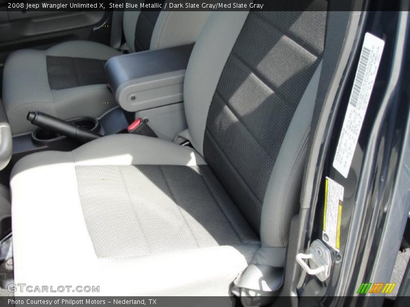 Steel Blue Metallic / Dark Slate Gray/Med Slate Gray 2008 Jeep Wrangler Unlimited X