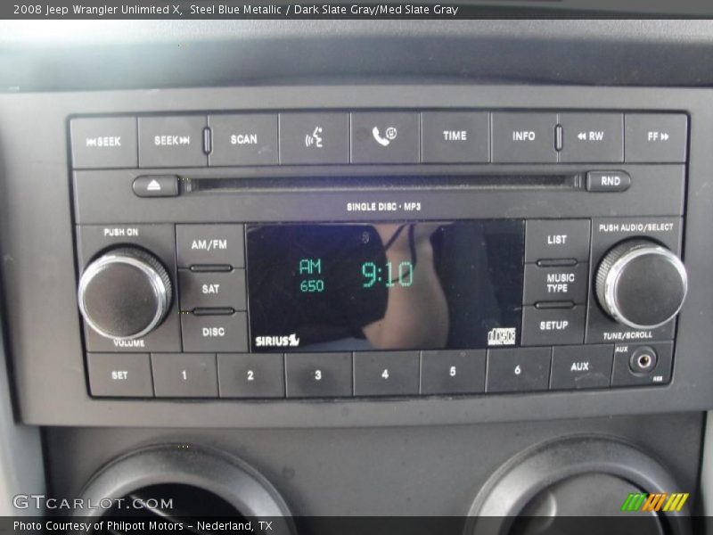 Steel Blue Metallic / Dark Slate Gray/Med Slate Gray 2008 Jeep Wrangler Unlimited X