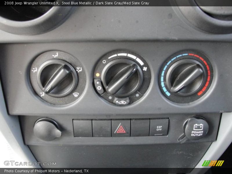 Steel Blue Metallic / Dark Slate Gray/Med Slate Gray 2008 Jeep Wrangler Unlimited X