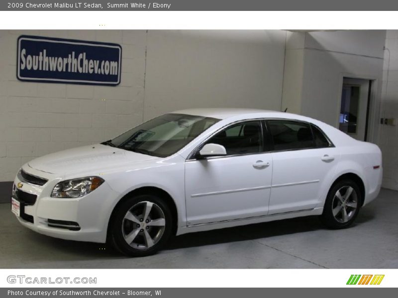 Summit White / Ebony 2009 Chevrolet Malibu LT Sedan