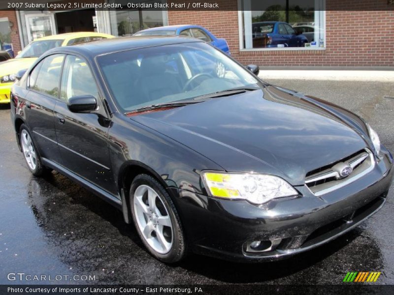 Obsidian Black Pearl / Off-Black 2007 Subaru Legacy 2.5i Limited Sedan