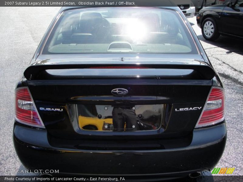 Obsidian Black Pearl / Off-Black 2007 Subaru Legacy 2.5i Limited Sedan