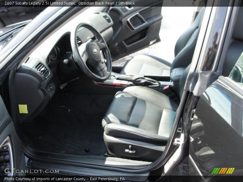 Obsidian Black Pearl / Off-Black 2007 Subaru Legacy 2.5i Limited Sedan