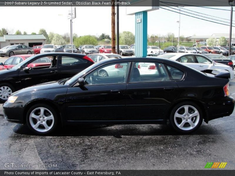Obsidian Black Pearl / Off-Black 2007 Subaru Legacy 2.5i Limited Sedan
