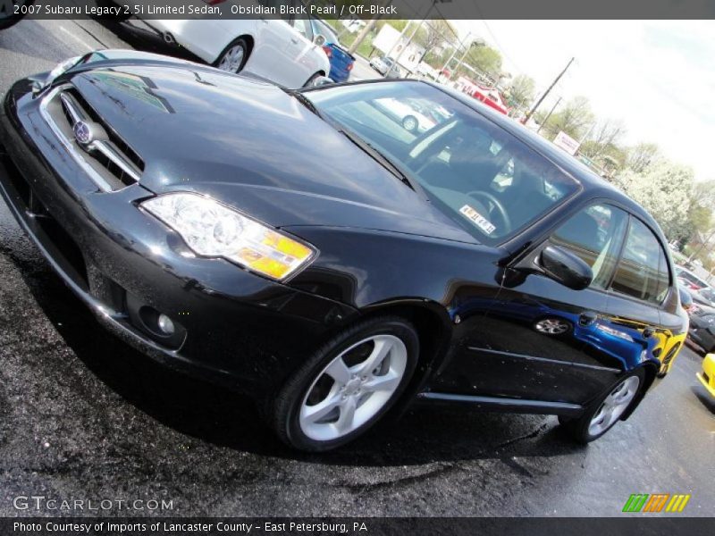 Obsidian Black Pearl / Off-Black 2007 Subaru Legacy 2.5i Limited Sedan