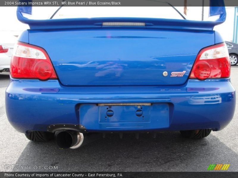 WR Blue Pearl / Blue Ecsaine/Black 2004 Subaru Impreza WRX STi