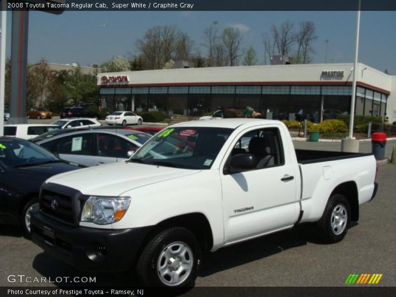 Super White / Graphite Gray 2008 Toyota Tacoma Regular Cab