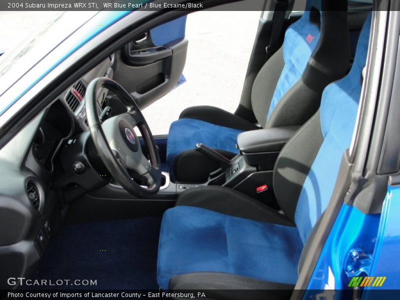 WR Blue Pearl / Blue Ecsaine/Black 2004 Subaru Impreza WRX STi