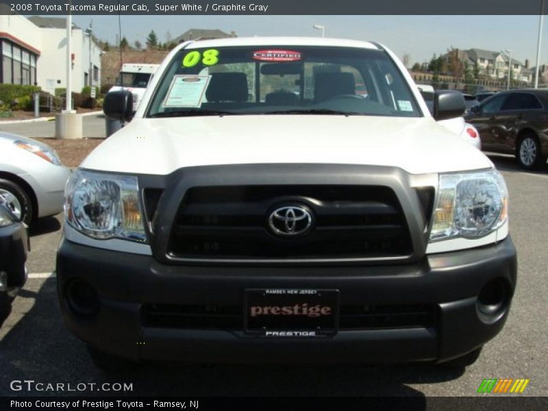 Super White / Graphite Gray 2008 Toyota Tacoma Regular Cab