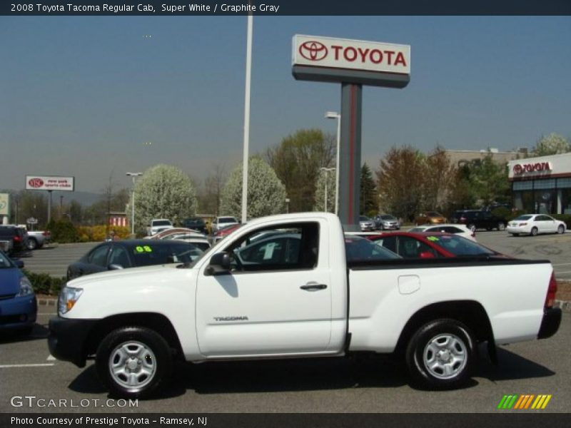 Super White / Graphite Gray 2008 Toyota Tacoma Regular Cab