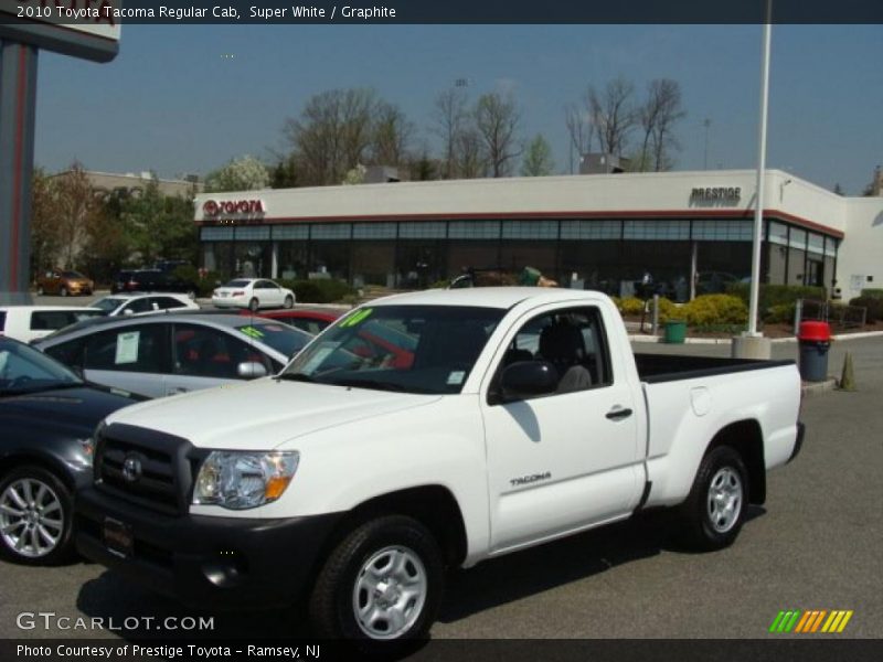 Super White / Graphite 2010 Toyota Tacoma Regular Cab