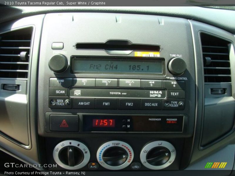 Super White / Graphite 2010 Toyota Tacoma Regular Cab