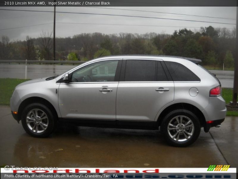Ingot Silver Metallic / Charcoal Black 2010 Lincoln MKX AWD