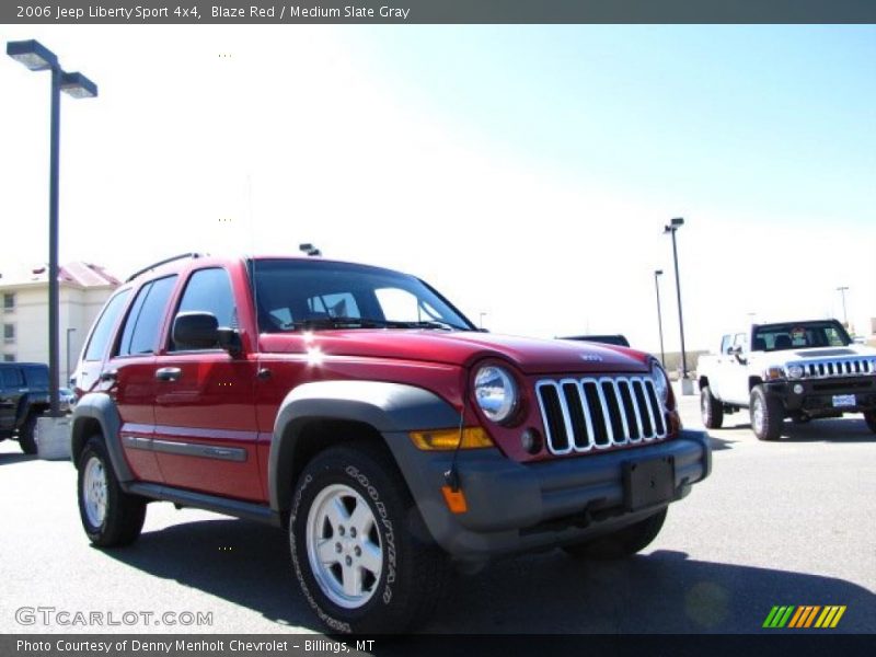 Blaze Red / Medium Slate Gray 2006 Jeep Liberty Sport 4x4