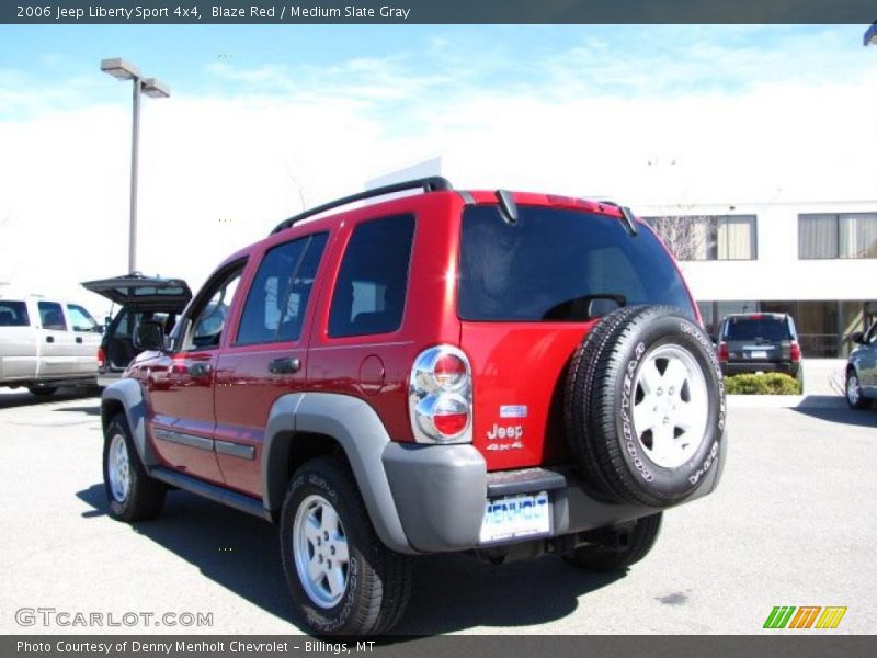 Blaze Red / Medium Slate Gray 2006 Jeep Liberty Sport 4x4
