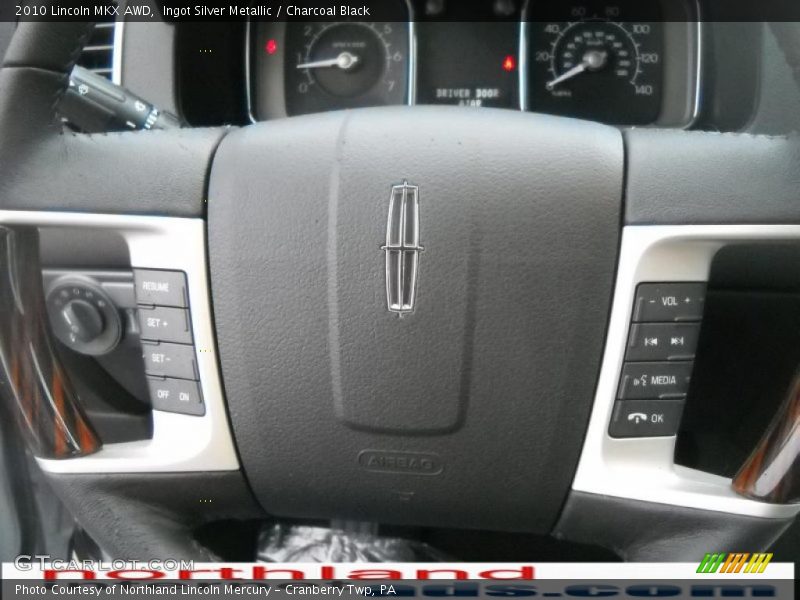 Ingot Silver Metallic / Charcoal Black 2010 Lincoln MKX AWD