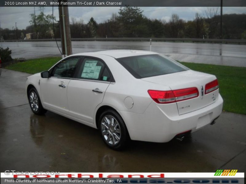 White Platinum Tri-Coat / Dark Charcoal 2010 Lincoln MKZ AWD