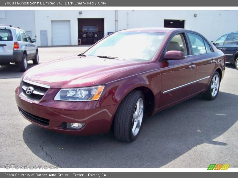 Dark Cherry Red / Gray 2008 Hyundai Sonata Limited V6