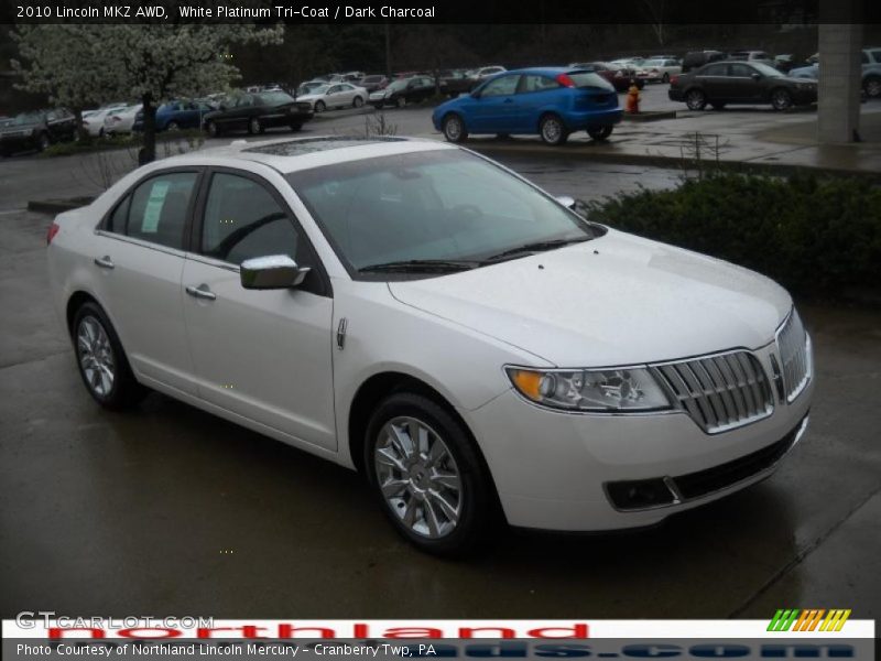 White Platinum Tri-Coat / Dark Charcoal 2010 Lincoln MKZ AWD