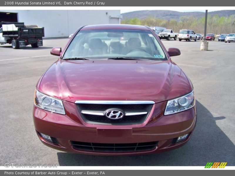 Dark Cherry Red / Gray 2008 Hyundai Sonata Limited V6