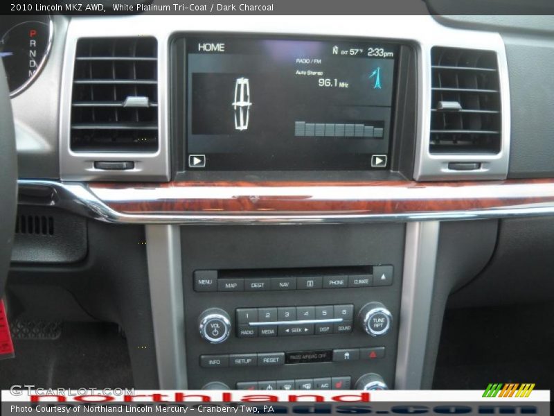 White Platinum Tri-Coat / Dark Charcoal 2010 Lincoln MKZ AWD