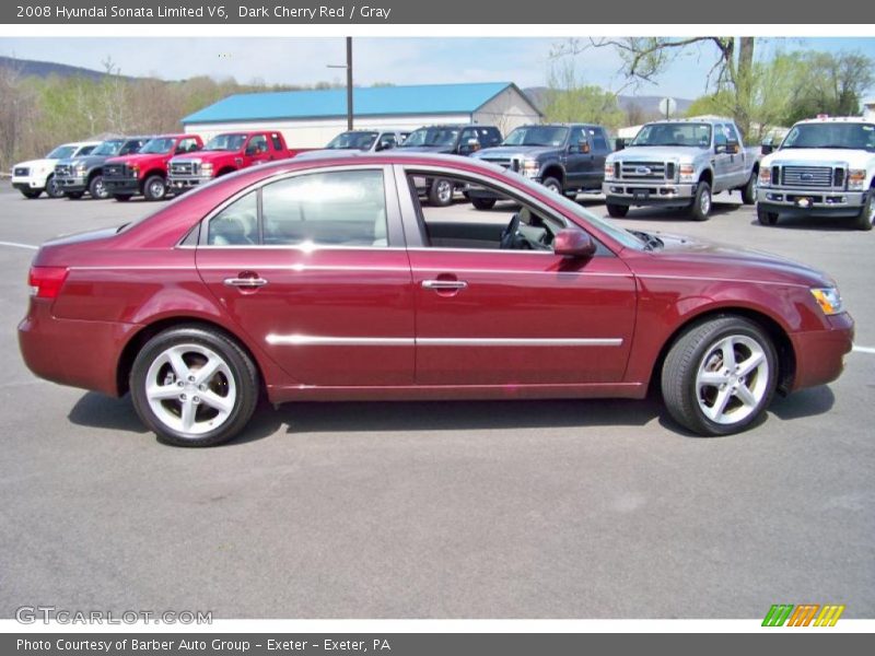 Dark Cherry Red / Gray 2008 Hyundai Sonata Limited V6