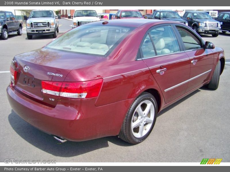 Dark Cherry Red / Gray 2008 Hyundai Sonata Limited V6