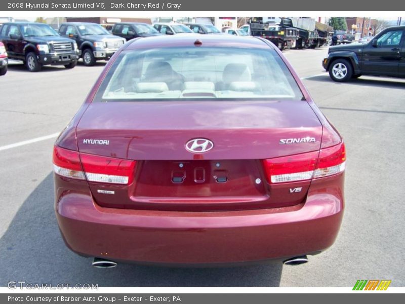 Dark Cherry Red / Gray 2008 Hyundai Sonata Limited V6