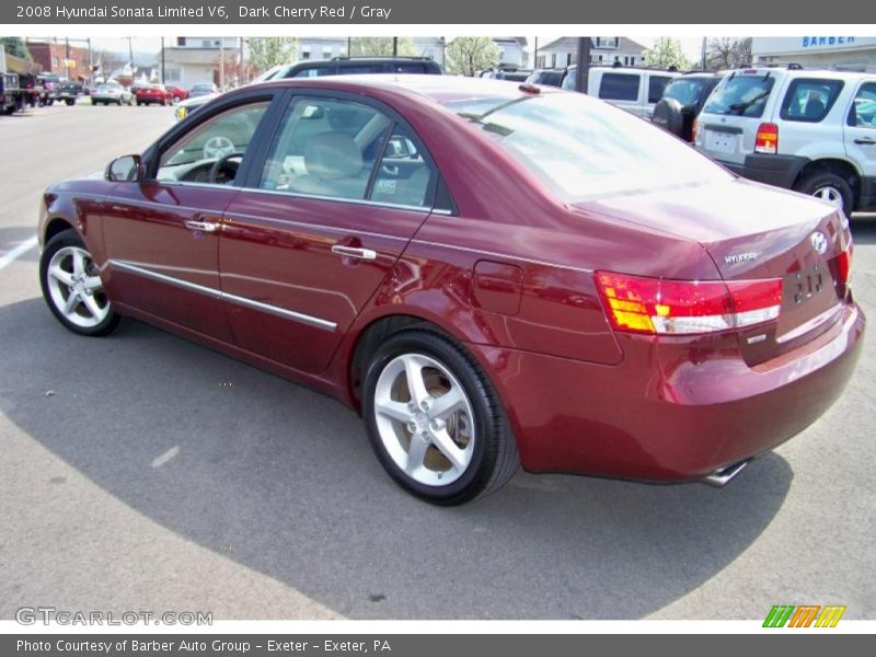 Dark Cherry Red / Gray 2008 Hyundai Sonata Limited V6