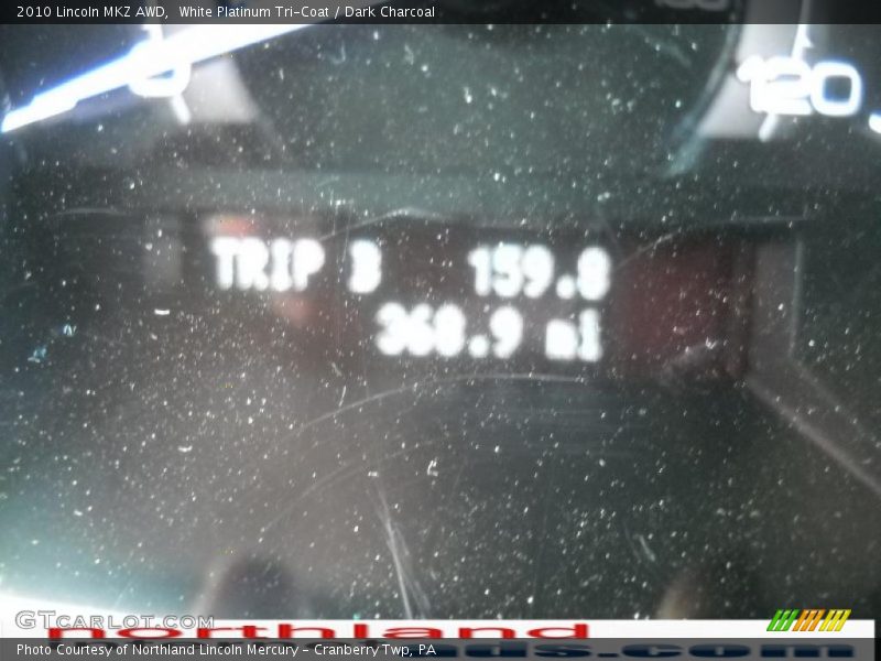 White Platinum Tri-Coat / Dark Charcoal 2010 Lincoln MKZ AWD