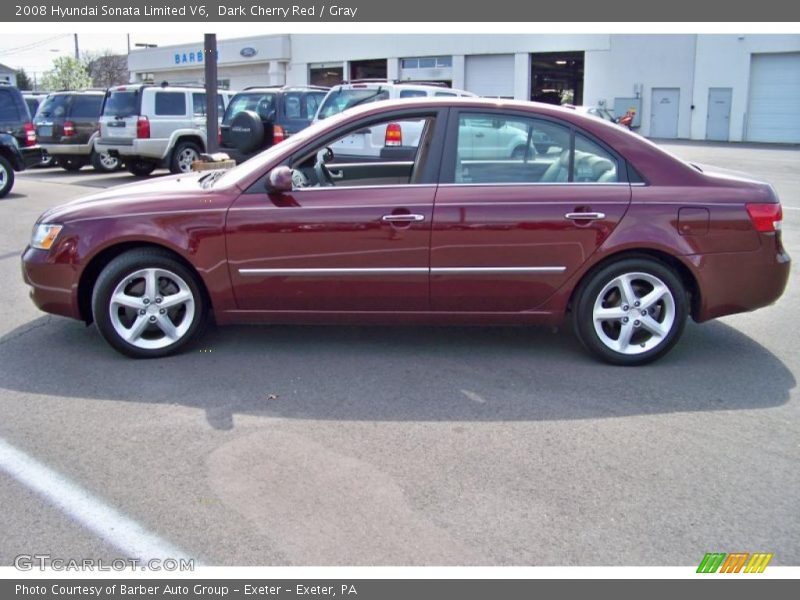 Dark Cherry Red / Gray 2008 Hyundai Sonata Limited V6