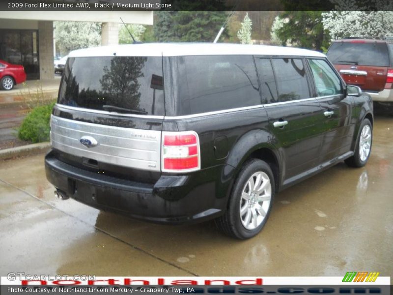 Black / Medium Light Stone 2009 Ford Flex Limited AWD