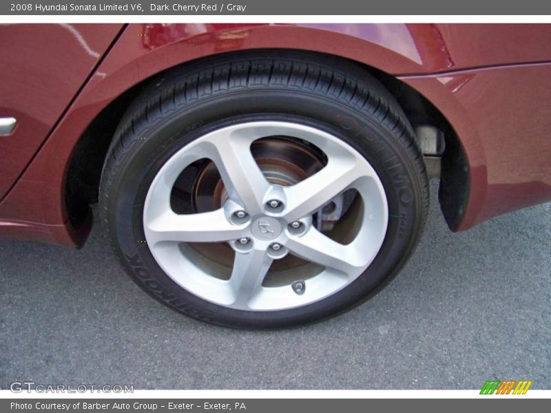 Dark Cherry Red / Gray 2008 Hyundai Sonata Limited V6