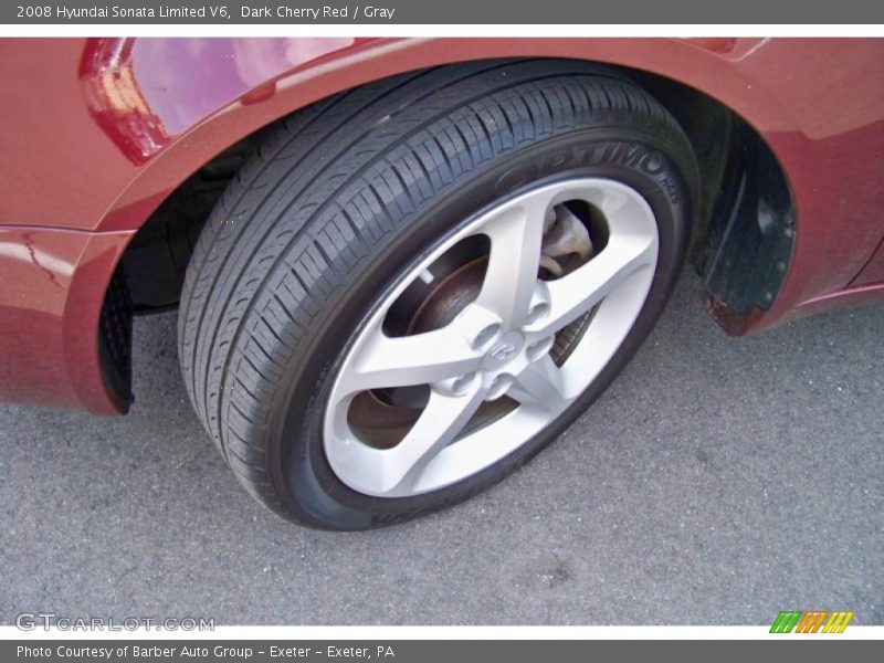 Dark Cherry Red / Gray 2008 Hyundai Sonata Limited V6