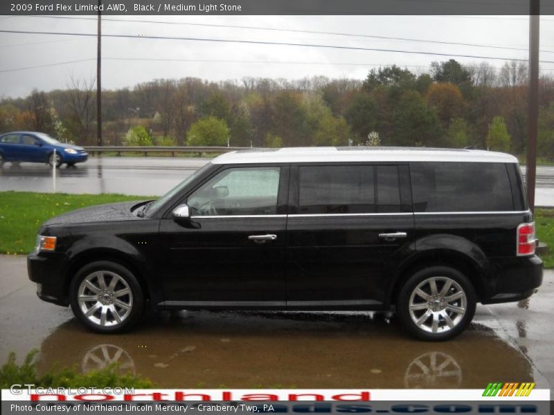 Black / Medium Light Stone 2009 Ford Flex Limited AWD