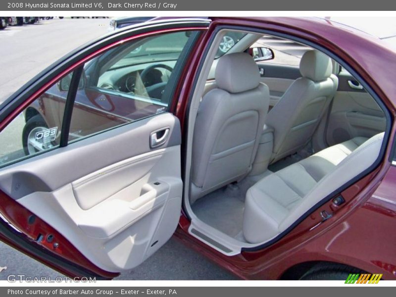 Dark Cherry Red / Gray 2008 Hyundai Sonata Limited V6