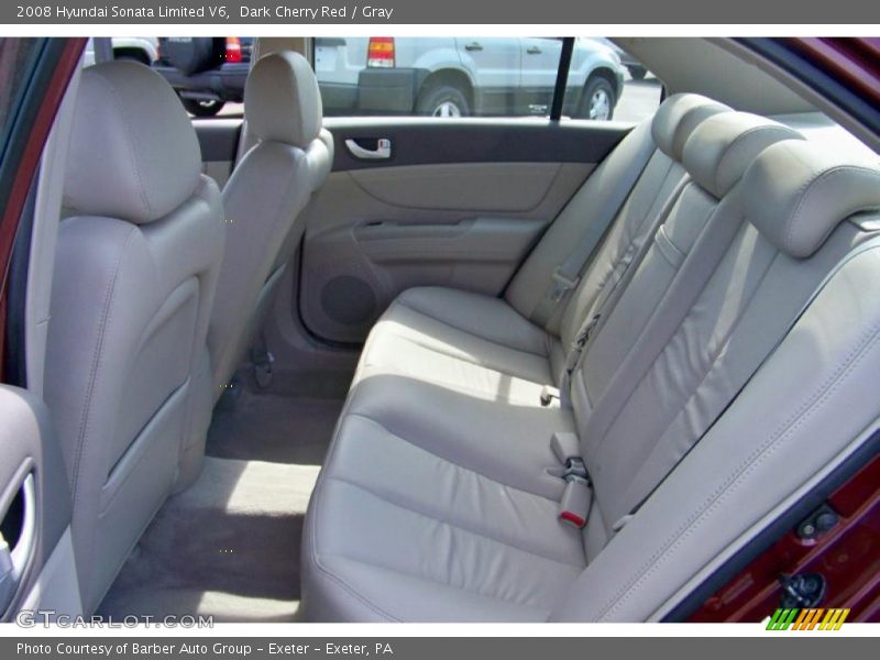 Dark Cherry Red / Gray 2008 Hyundai Sonata Limited V6