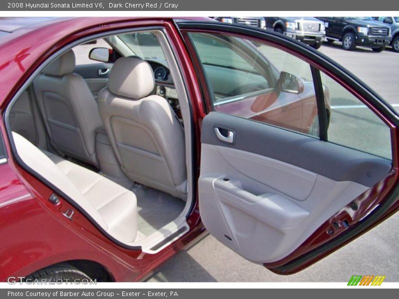 Dark Cherry Red / Gray 2008 Hyundai Sonata Limited V6