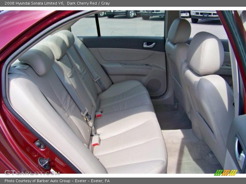 Dark Cherry Red / Gray 2008 Hyundai Sonata Limited V6