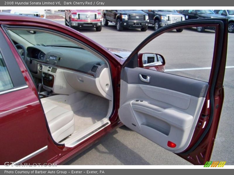 Dark Cherry Red / Gray 2008 Hyundai Sonata Limited V6