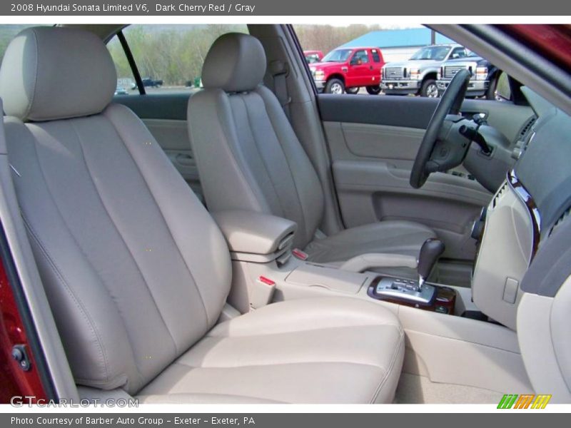 Dark Cherry Red / Gray 2008 Hyundai Sonata Limited V6